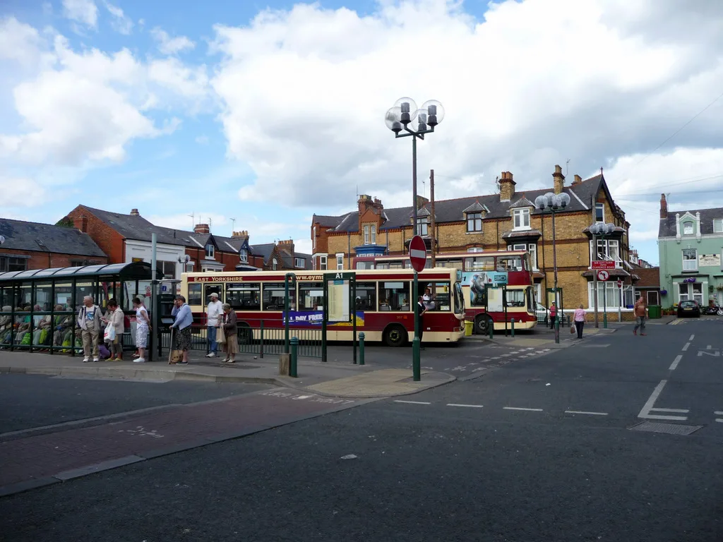 Buses in Bridlington town centre. Transport was the most common theme in the trust's own engagement feedback, ahead of the care unit itself.