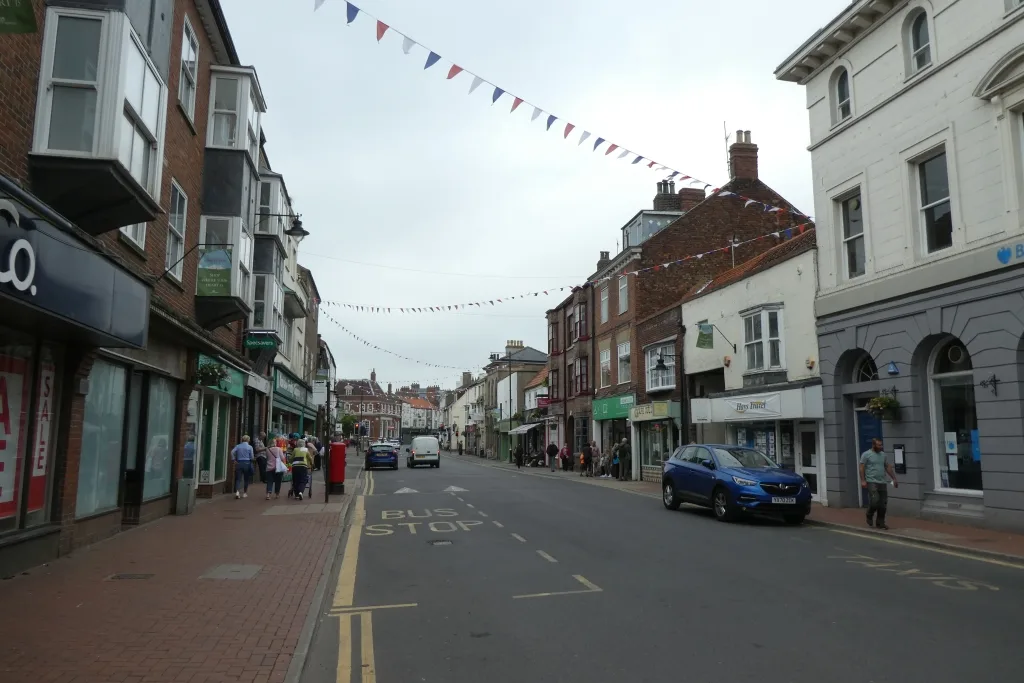Market Place, Driffield, where the Christmas market opens at 2pm on Friday 27 November and the town's trees are lit just before 7pm at the Plaza of Lights